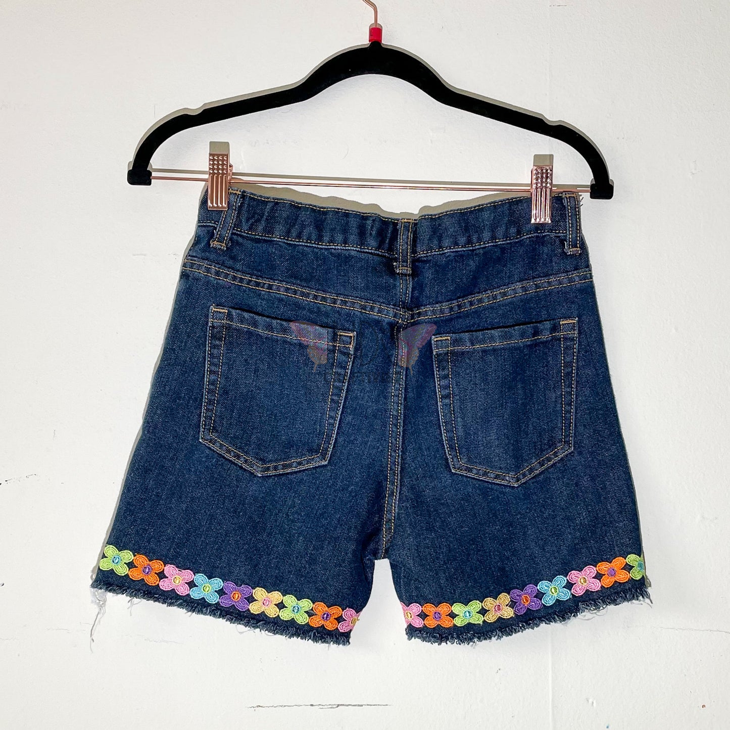 Kids Size 12 Upcycled Denim Shorts