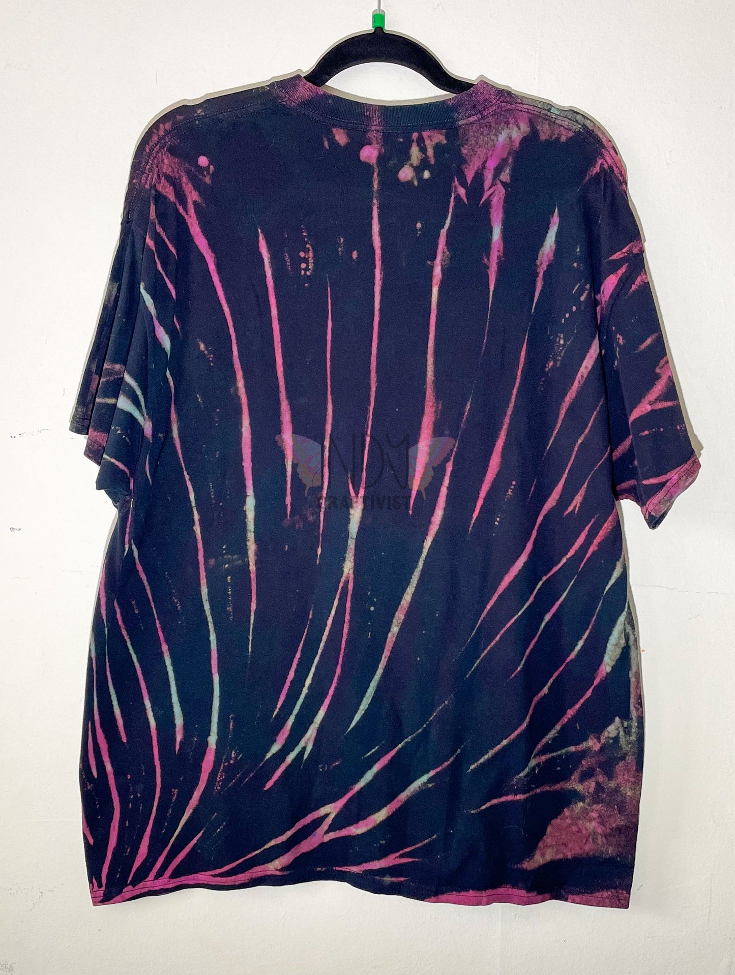 Thank You Extra Large Reverse Dyed Tie Dye T-shirt
