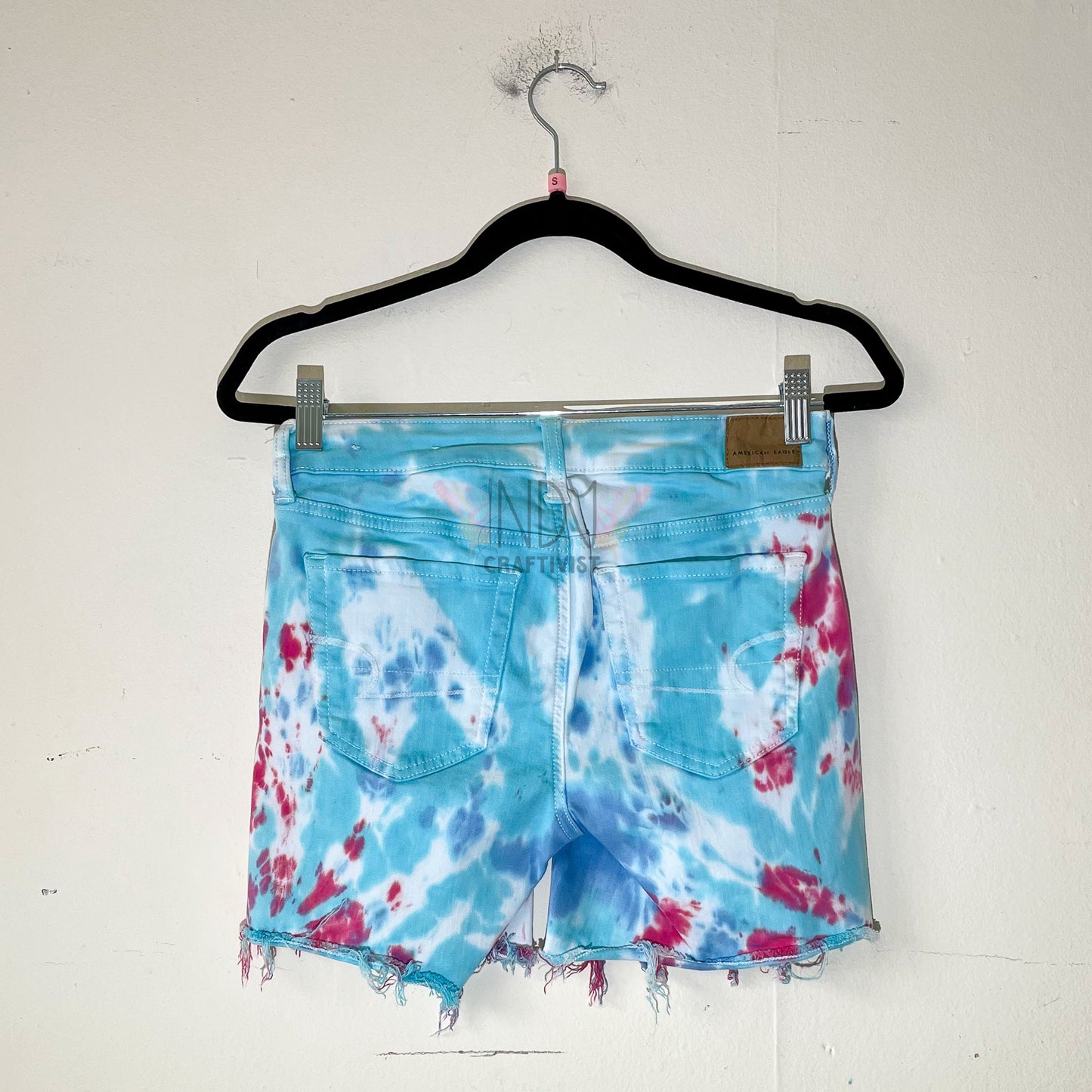 American Eagle Tie Dyed Upcycled Denim Shorts