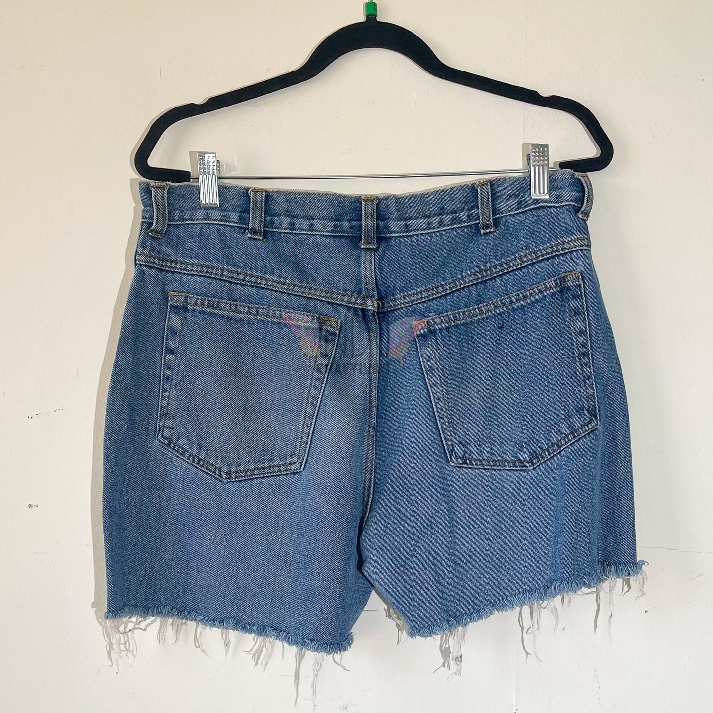 Basic Edition Upcycled Denim Shorts with Flower Detail