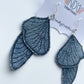 Denim Butterfly Earrings