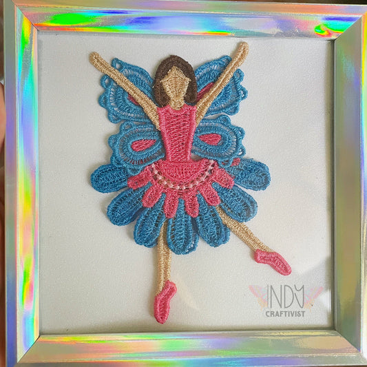 Britney Embroidered Faerie Framed Wall Art