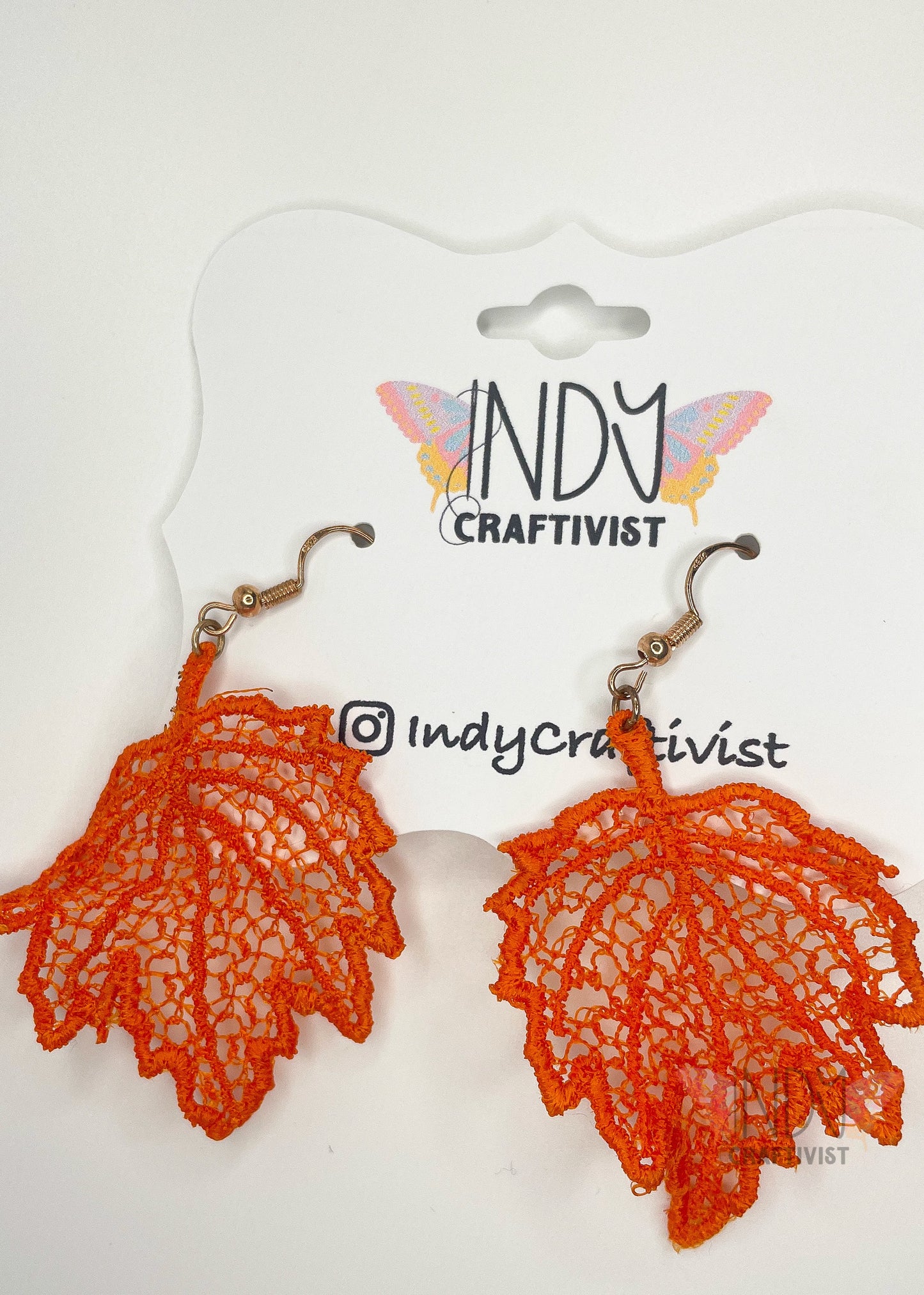 Made-to-Order Maple Leaf Embroidered Earrings