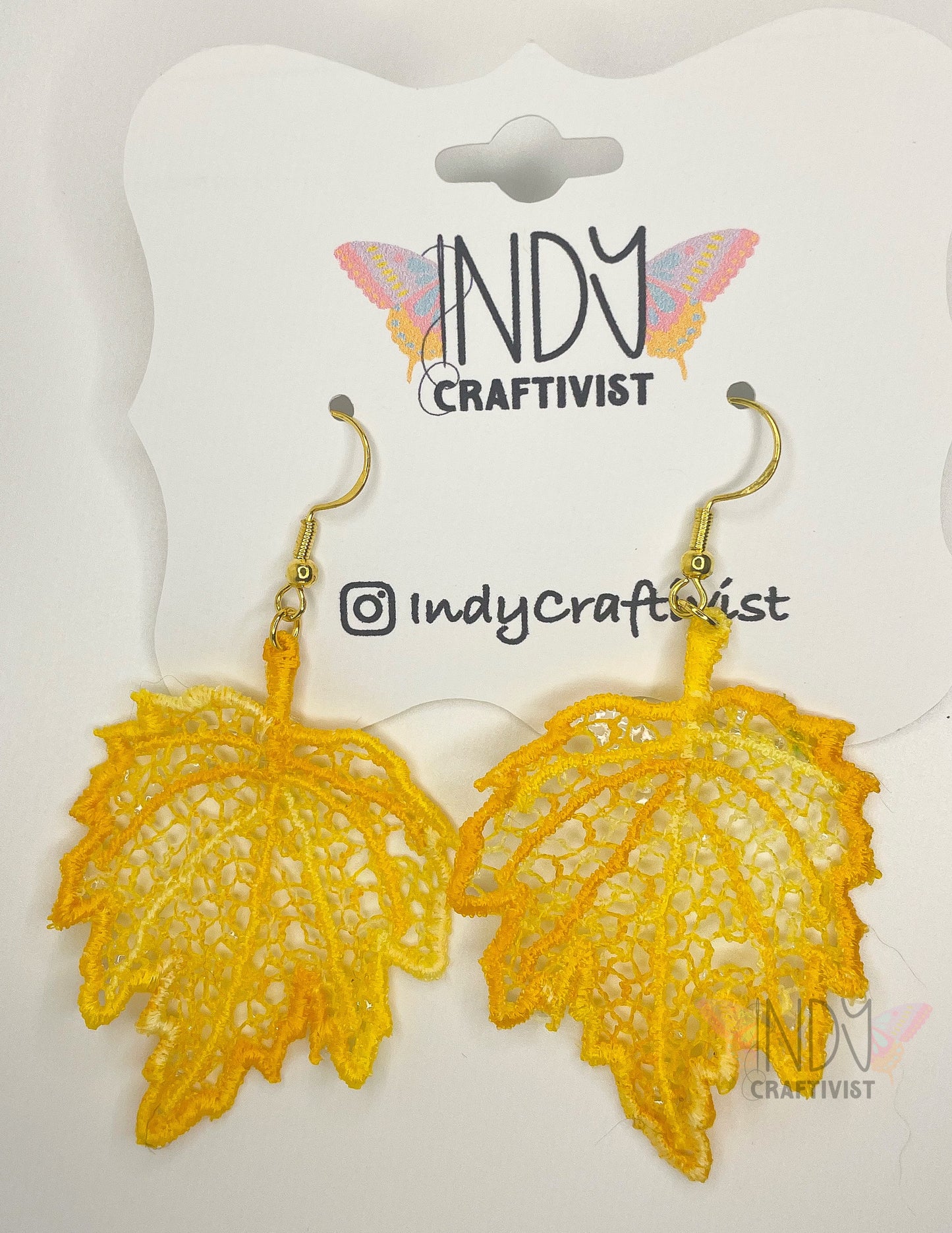 Made-to-Order Maple Leaf Embroidered Earrings