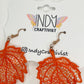 Maple Leaf Embroidered Earrings