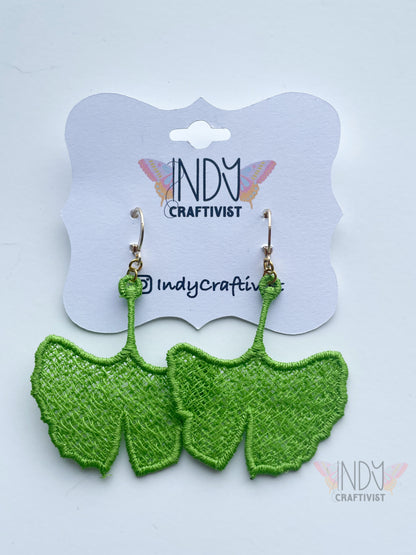 Ginkgo Biloba Leaf Earrings