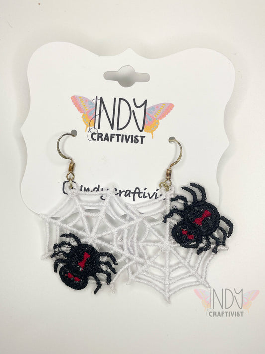 Spider Web with Spider Earrings