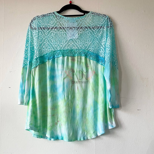 Adult Large Upcycle Tie Dye Blouse