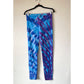 Adult Large Blue Tie Dye Cotton Leggings