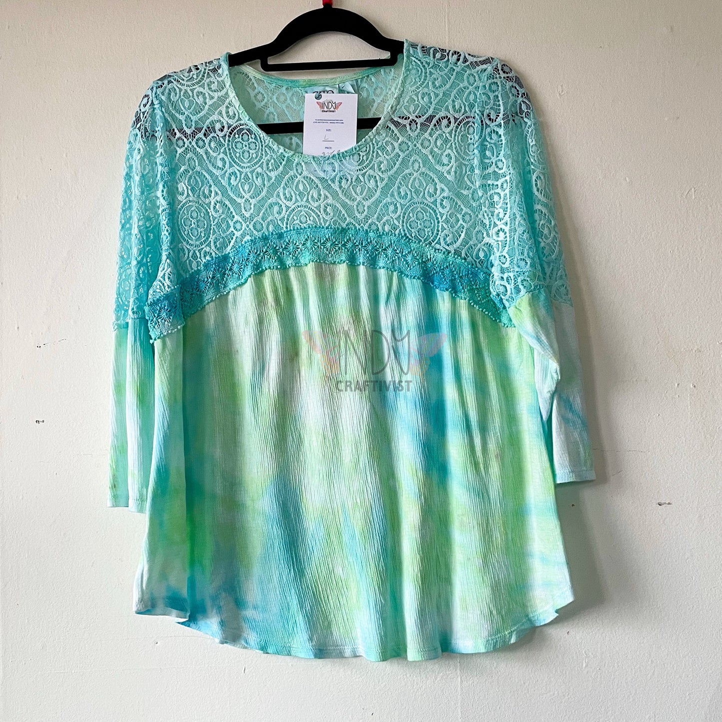 Adult Large Upcycle Tie Dye Blouse
