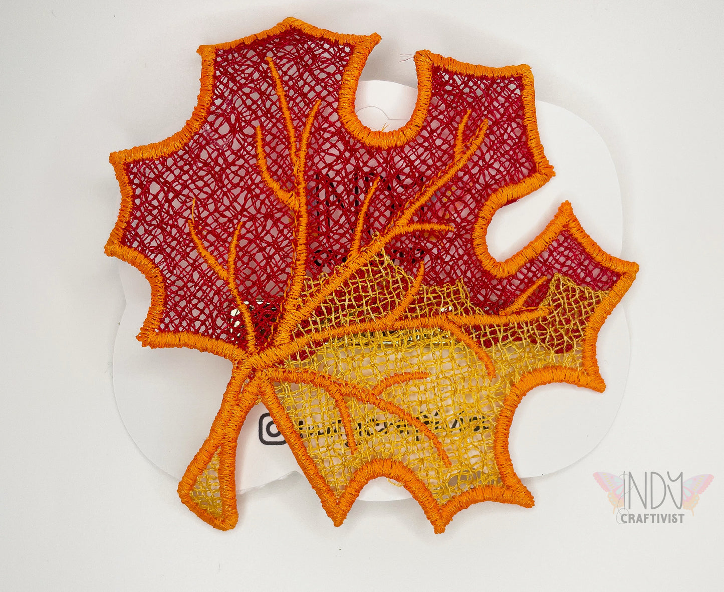 Maple Leaf Embroidered Hair Jewelry