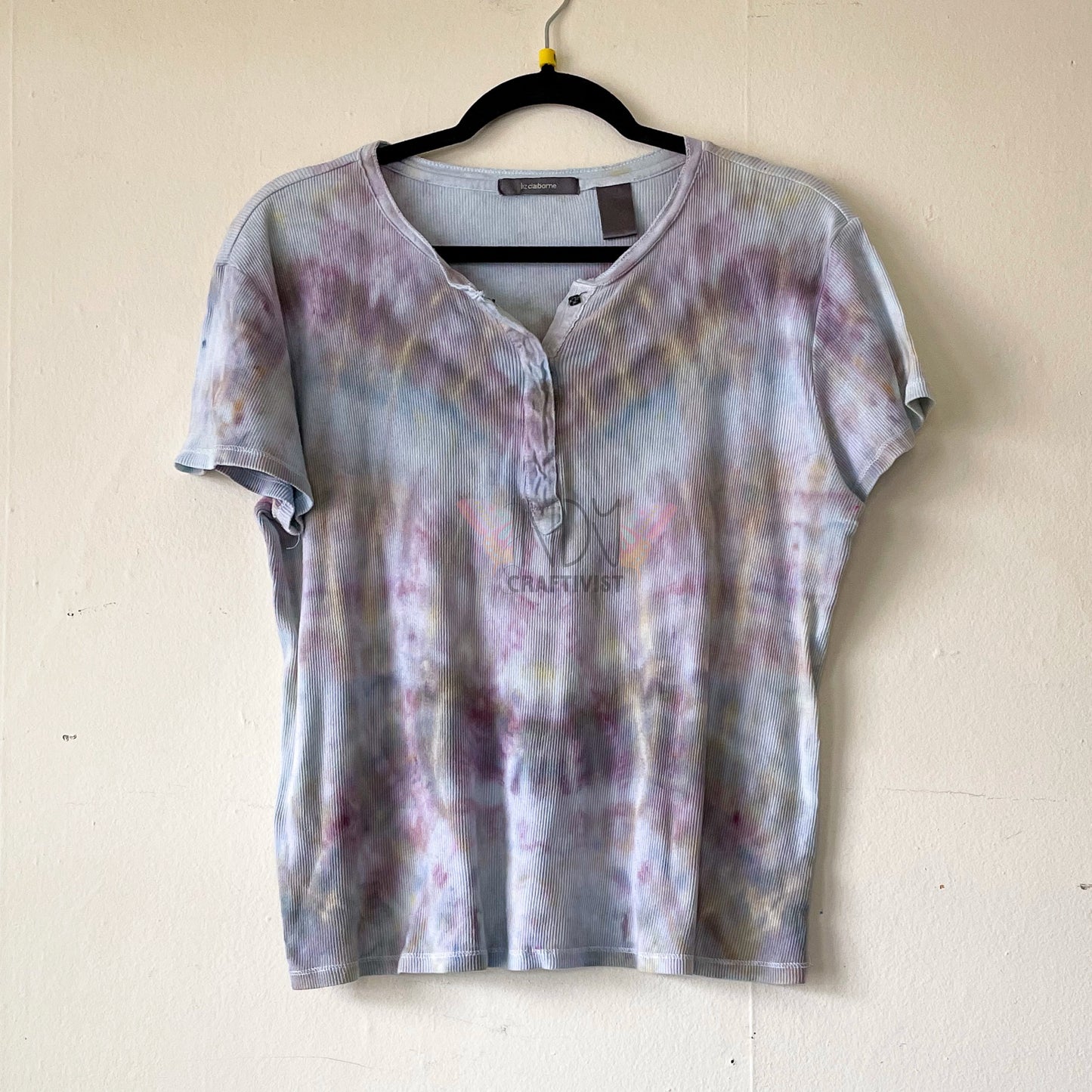 Adult Medium Upcycled ice dyed T-shirt