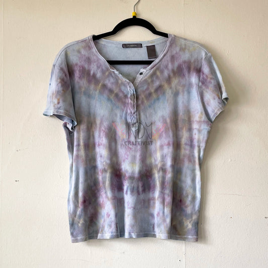 Adult Medium Upcycled ice dyed T-shirt