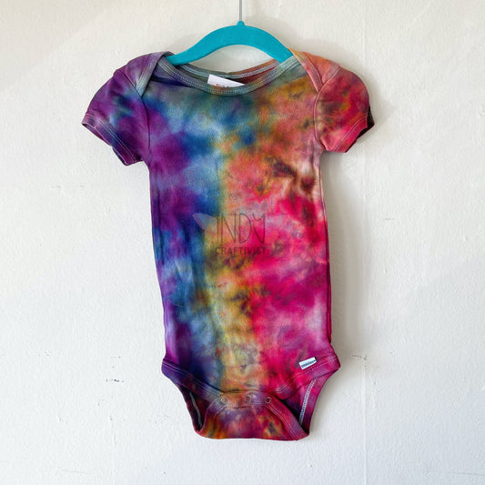 Rainbow Scrunch Newborn Tie Dyed Infant Bodysuit