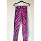 Pink and Black Adult Small Tie Dye Cotton Leggings