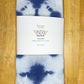 White & Navy Shibori Like Tie Dyed Tea Towels