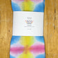 Yellow, Teal & Pink Shibori Like Tie Dyed Tea Towels