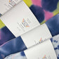 Yellow, Navy & Pink Shibori Like Tie Dyed Tea Towels