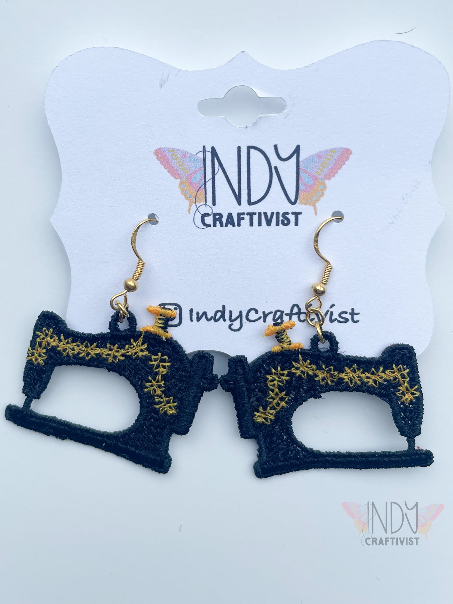 Made-To-Order Vintage Sewing Machine Earrings