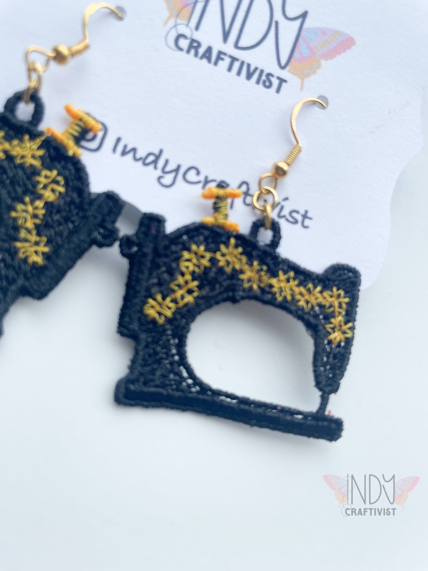 Made-To-Order Vintage Sewing Machine Earrings