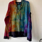 2X Long Sleeve Hooded Tie Dye T-Shirt