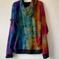 2X Long Sleeve Hooded Tie Dye T-Shirt