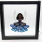 Blue Embroidered Framed Angel Wall Art