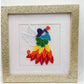 Rainbow Embroidered Angel Framed Wall Art