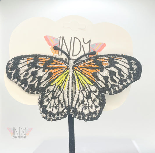 Nymphalidae Freestanding Lace Embroidered Butterfly Hair Clip