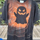 Ghost Adult Extra Large Halloween Reverse Tie Dye T-shirt