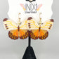Made-To-Order Brown Tipped Full Butterfly Earrings