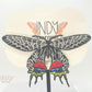 Made-to-order Beautiful Black Freestanding Lace Embroidered Butterfly Brooch