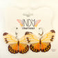 Made-To-Order Brown Tipped Full Butterfly Earrings