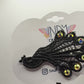 Black Peacock Hair Jewelry with AB Stones