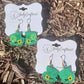Tiny Top Hat with Shamrock Earrings