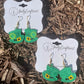Tiny Top Hat with Shamrock Earrings