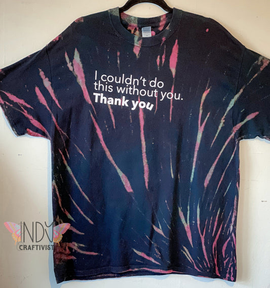 Adult Small Reverse Dyed Tie Dye T-shirt