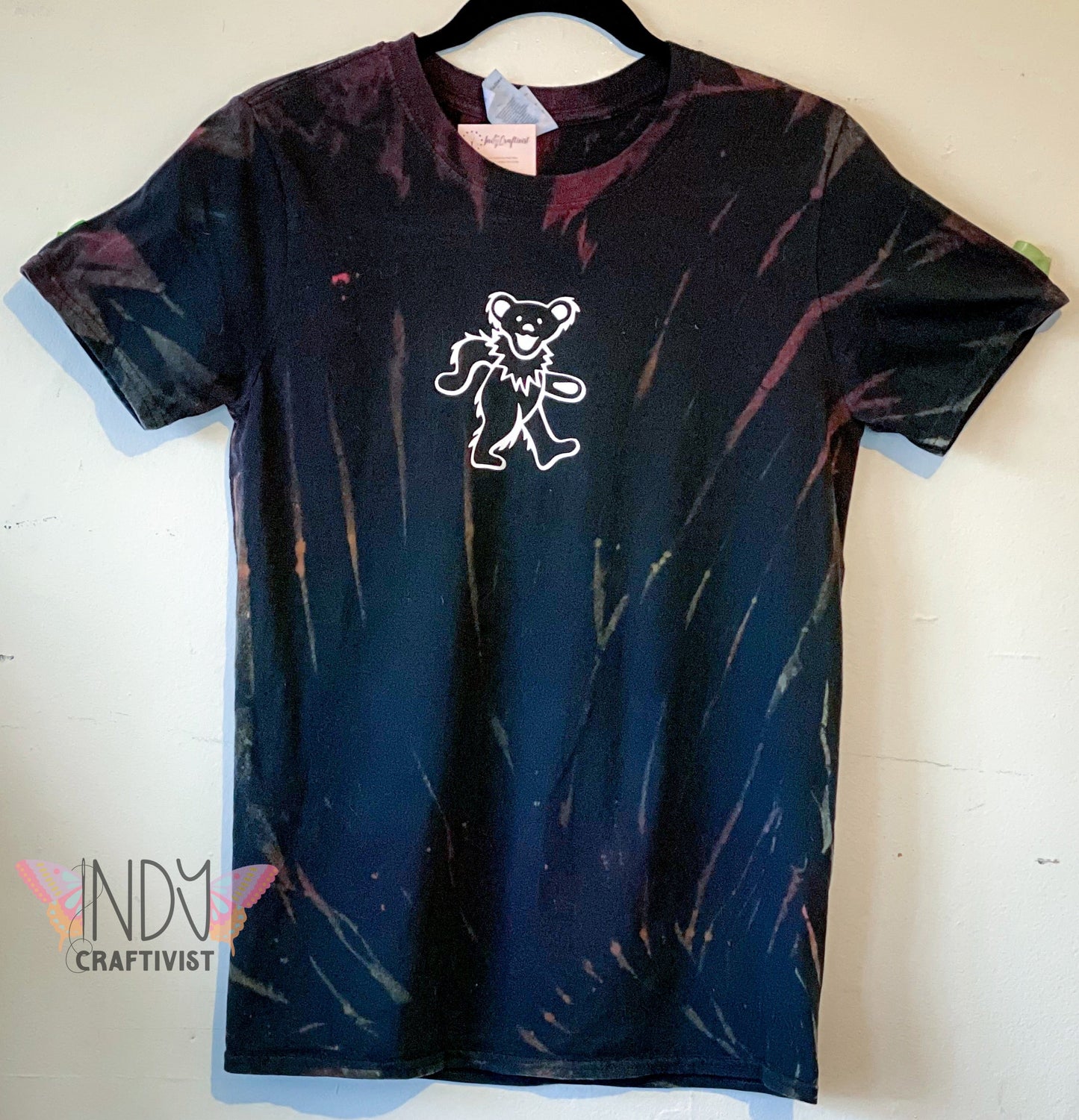 Adult Small Reverse Dyed Tie Dye T-shirt