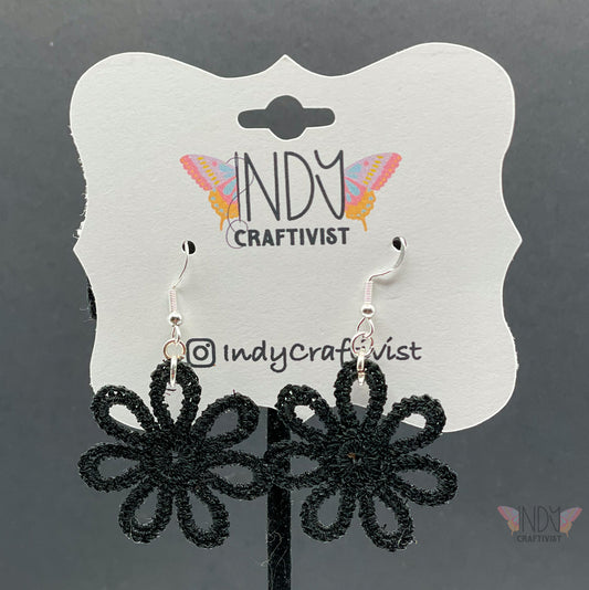 Flower Tatting Earrings