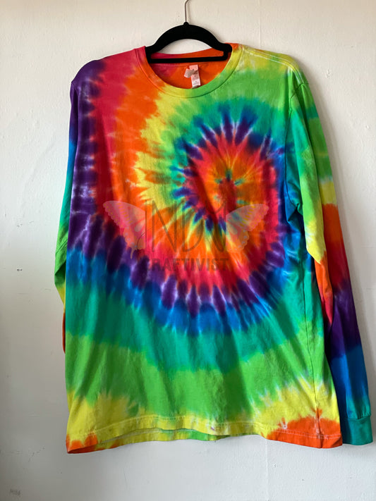 Adult Extra Large Long Sleeve Tie Dye T-shirt