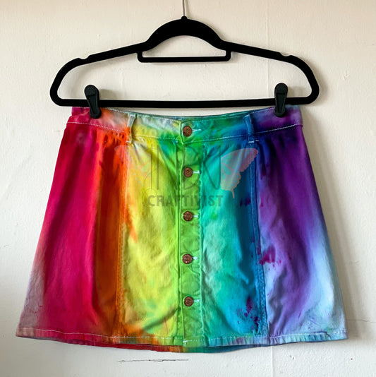 Celebrity Pink Upcycled Tie Dye Skirt