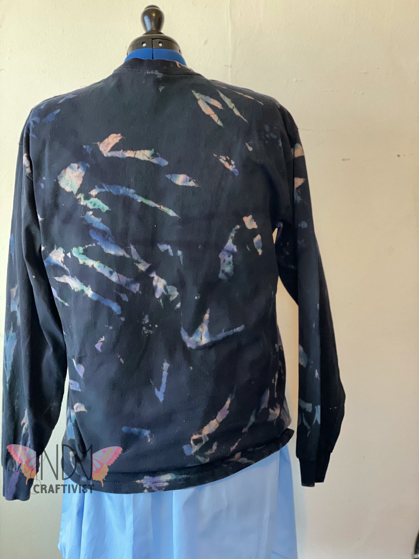 Extra Large Reverse Dyed Tie Dye Long Sleeve T-shirt