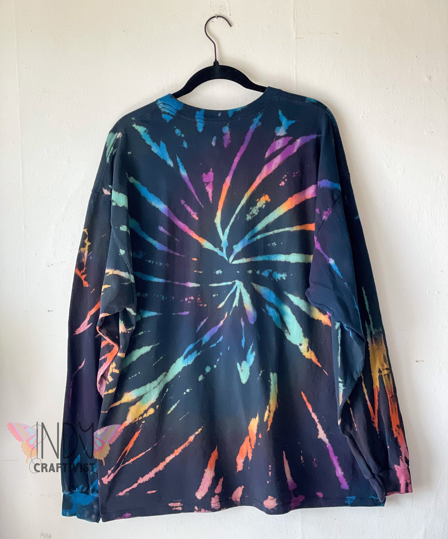Adult XX Reversed Dyed Tie Dye Long Sleeve T-shirt