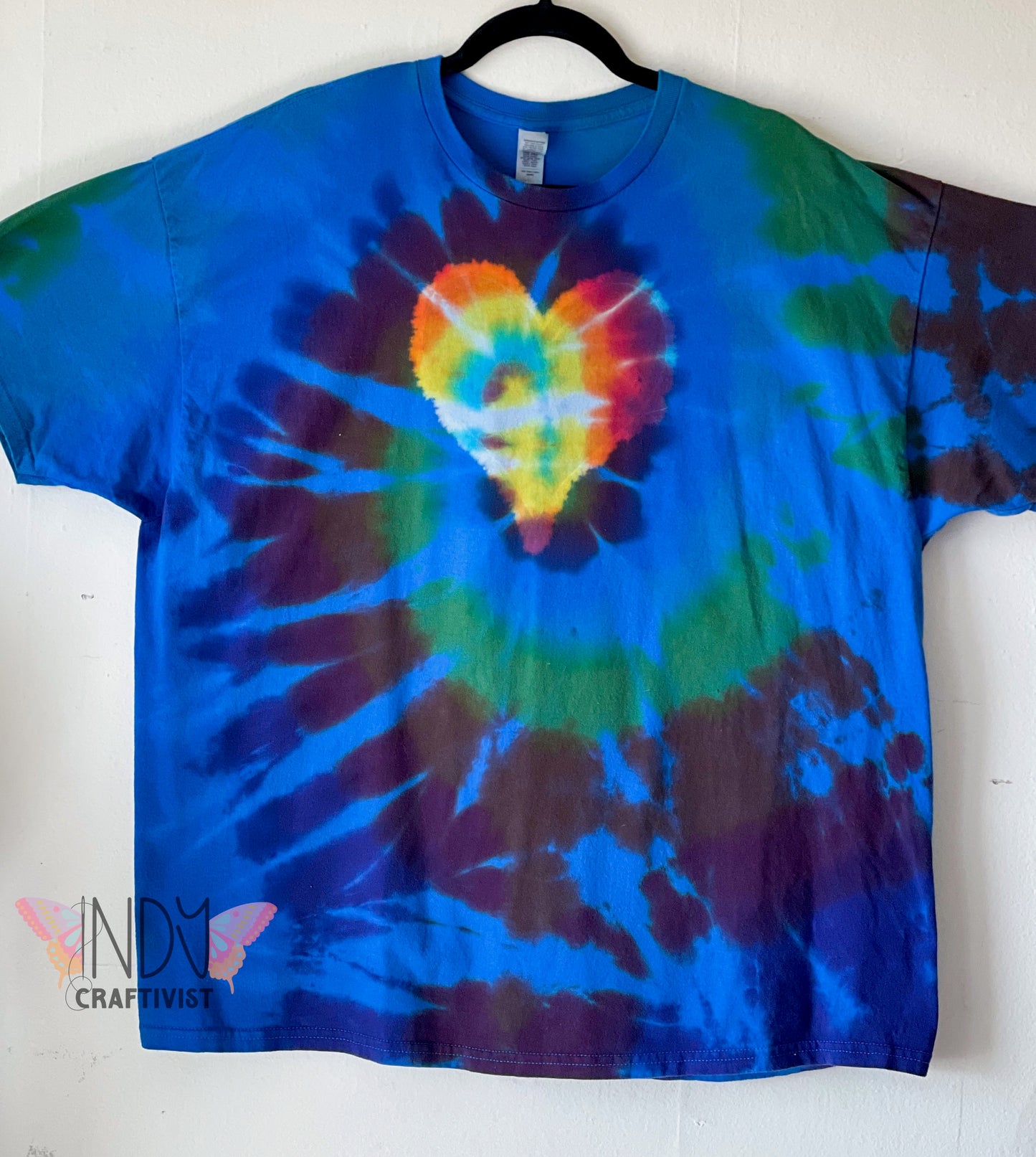 Adult XX Reverse Heart Tie Dye T-shirt