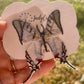 Made-To-Order Zebra Swallowtail Freestanding Lace Embroidered Butterfly Hair Clip