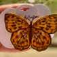 Made-To-Order Fritillaries Embroidered Butterfly Hair Clip