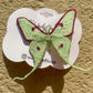 Made-to-Order Luna Moth Freestanding Lace Embroidered Butterfly Hair Clip