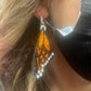 Blue Monarch Butterfly Wing Earrings