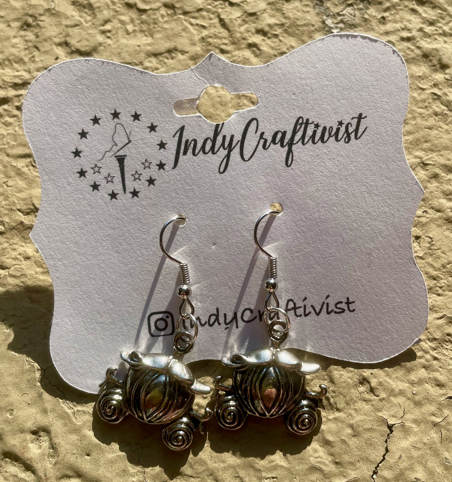 Silver Princess Charm Earrings