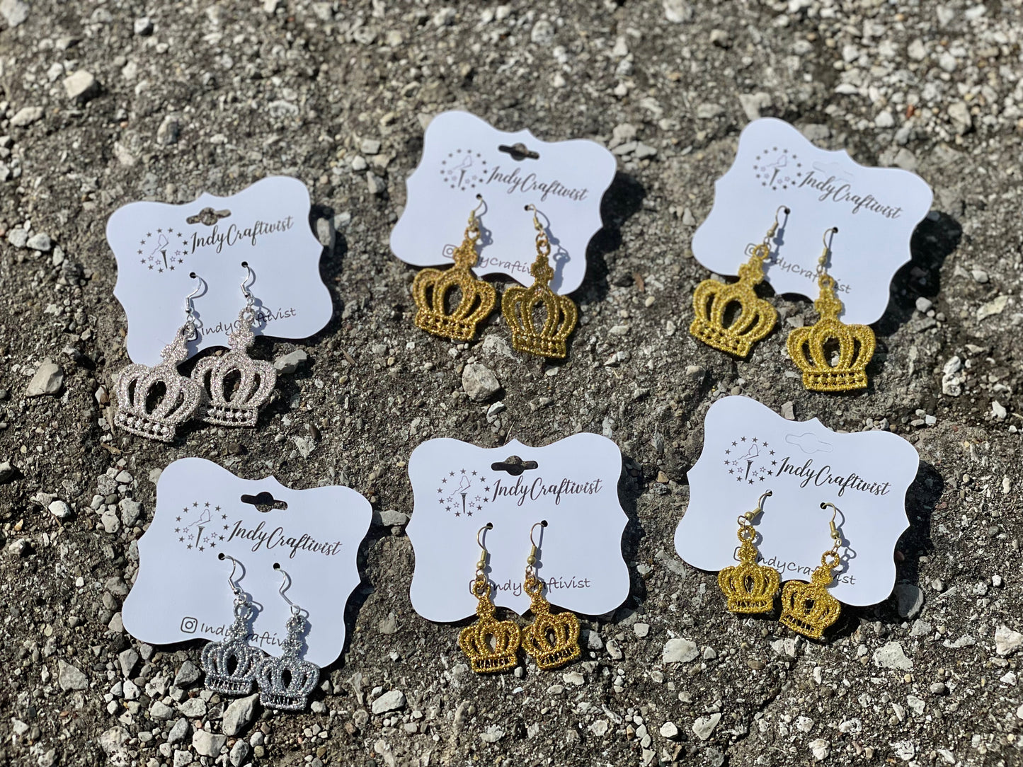 Large Crown Earrings